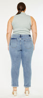 Carmelita  Mid Rise Slim Boyfriend Jeans (Plus Size) - Official Kancan USA