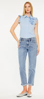 Lindsey Mid Rise Slim Boyfriend Jeans - Official Kancan USA