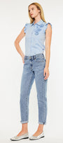 Lindsey Mid Rise Slim Boyfriend Jeans - Official Kancan USA