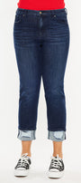 Raven Mid Rise Skinny Straight Leg Jeans (Plus Size) - Official Kancan USA