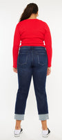 Raven Mid Rise Skinny Straight Leg Jeans (Plus Size) - Official Kancan USA