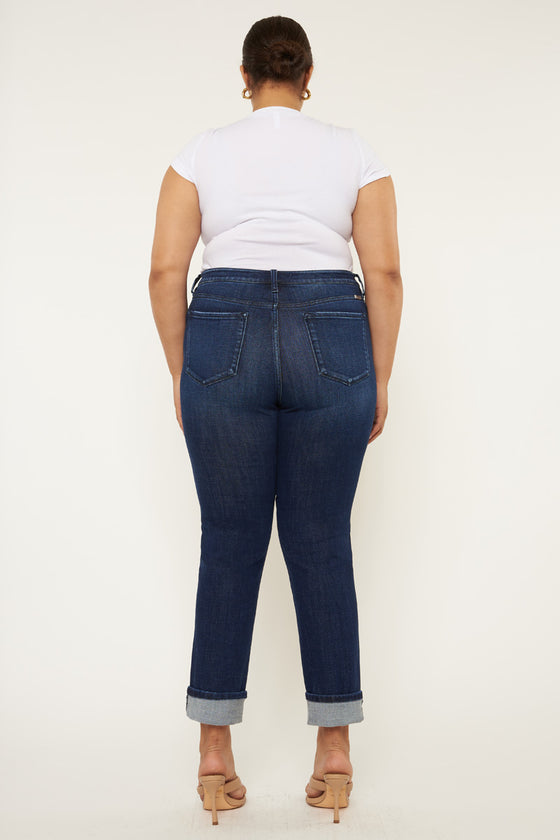 Raven Mid Rise Skinny Straight Leg Jeans (Plus Size) - Official Kancan USA