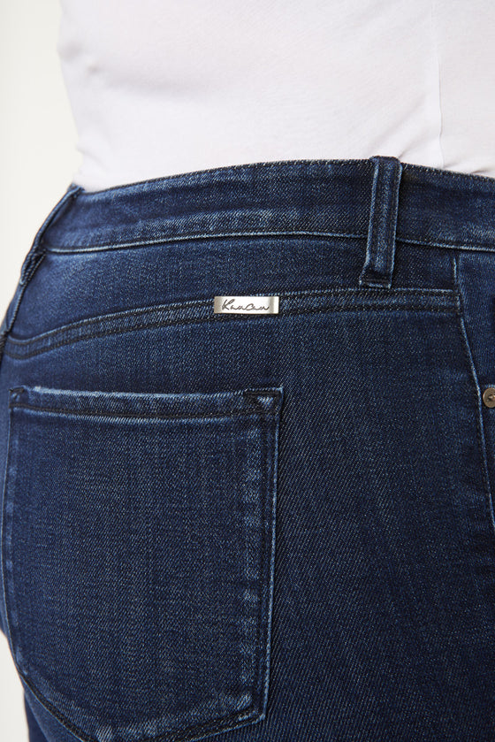 Raven Mid Rise Skinny Straight Leg Jeans (Plus Size) - Official Kancan USA