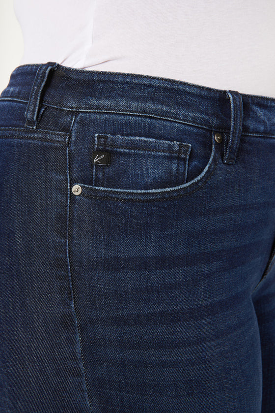 Raven Mid Rise Skinny Straight Leg Jeans (Plus Size) - Official Kancan USA
