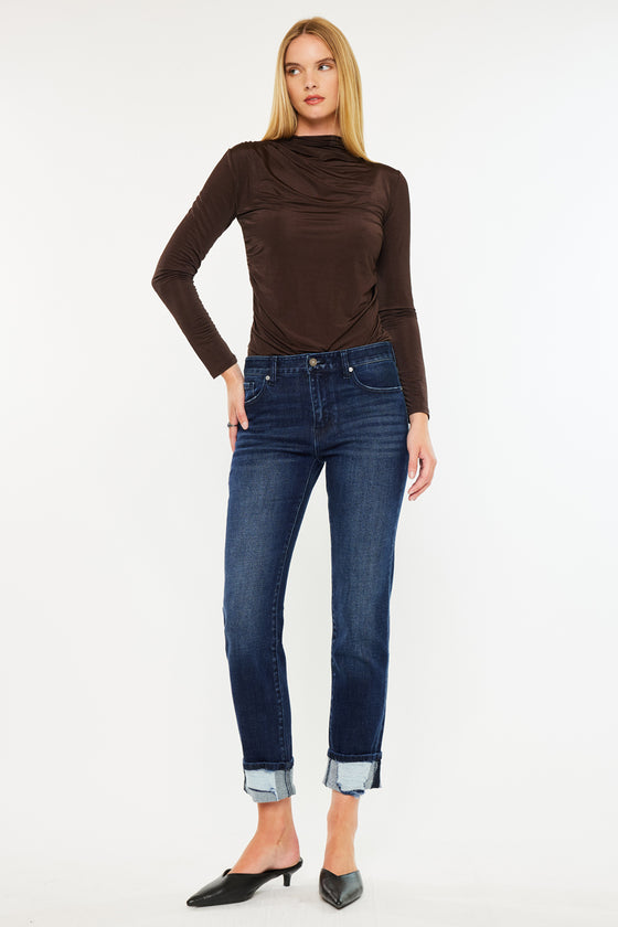 Cane Mid Rise Slim Straight Leg Jeans - Official Kancan USA