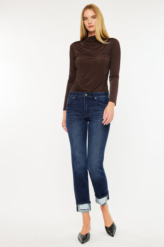 Cane Mid Rise Slim Straight Leg Jeans - Official Kancan USA