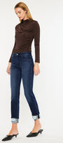 Cane Mid Rise Slim Straight Leg Jeans - Official Kancan USA