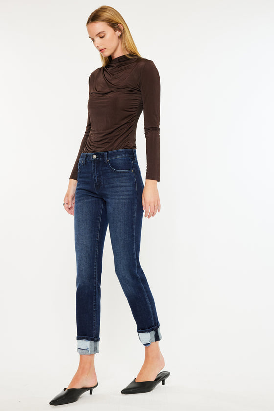 Cane Mid Rise Slim Straight Leg Jeans - Official Kancan USA