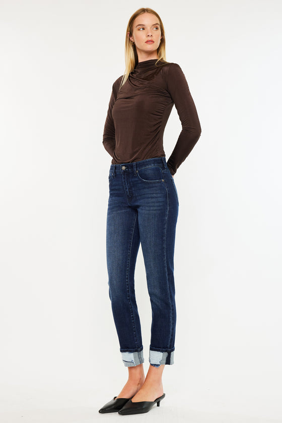 Cane Mid Rise Slim Straight Leg Jeans - Official Kancan USA