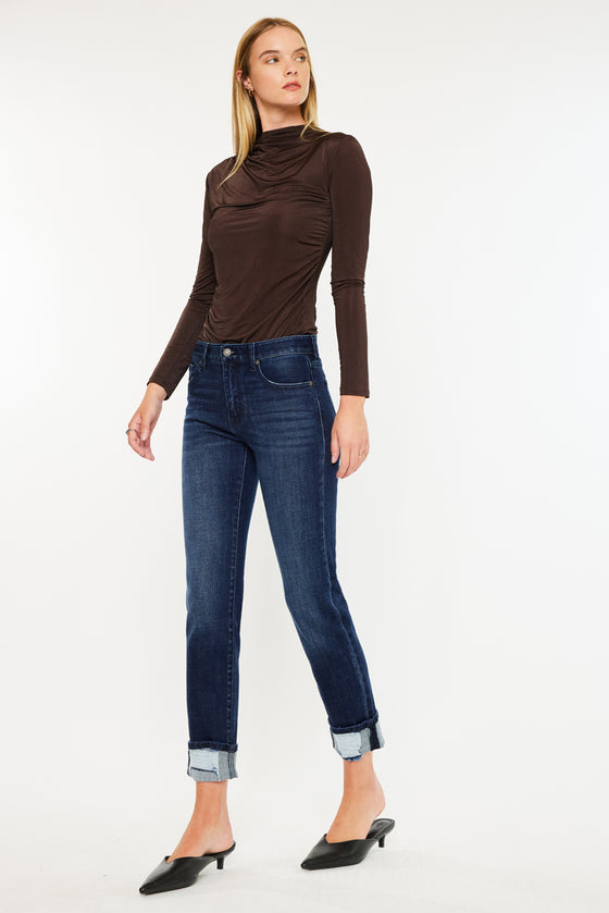 Cane Mid Rise Slim Straight Leg Jeans - Official Kancan USA