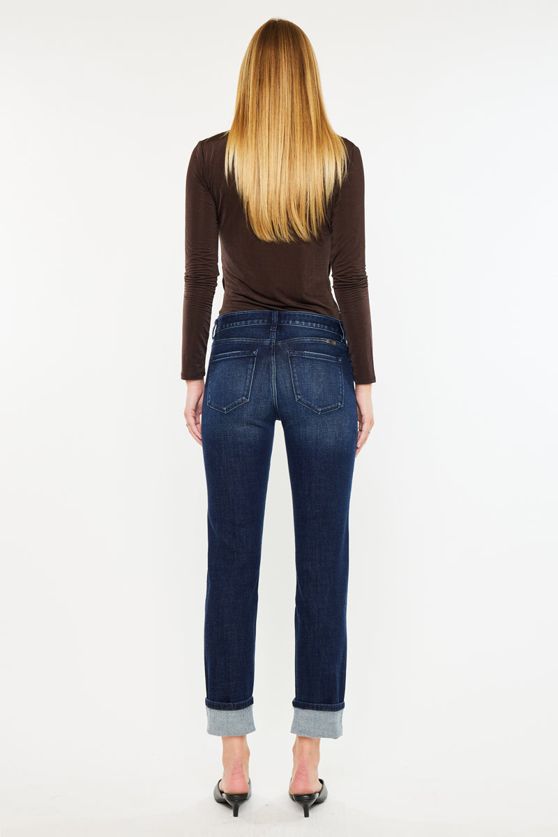 Cane Mid Rise Slim Straight Leg Jeans - Official Kancan USA