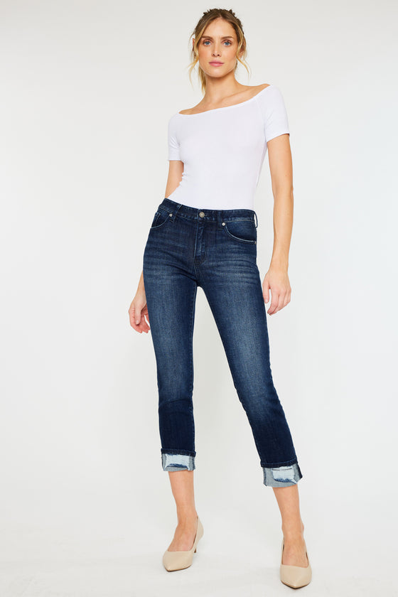 Cane Mid Rise Slim Straight Leg Jeans - Official Kancan USA