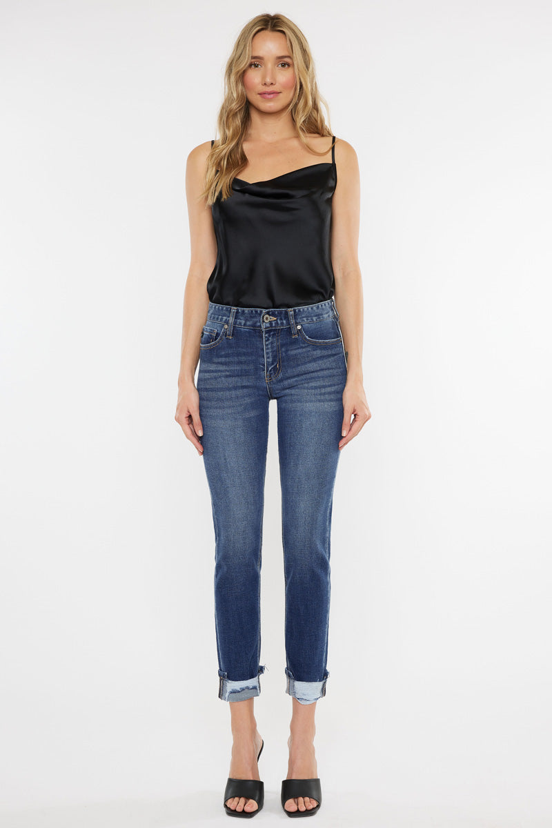 Cane Mid Rise Slim Straight – Kancan USA