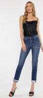 Cane Mid Rise Slim Straight Leg Jeans - Official Kancan USA