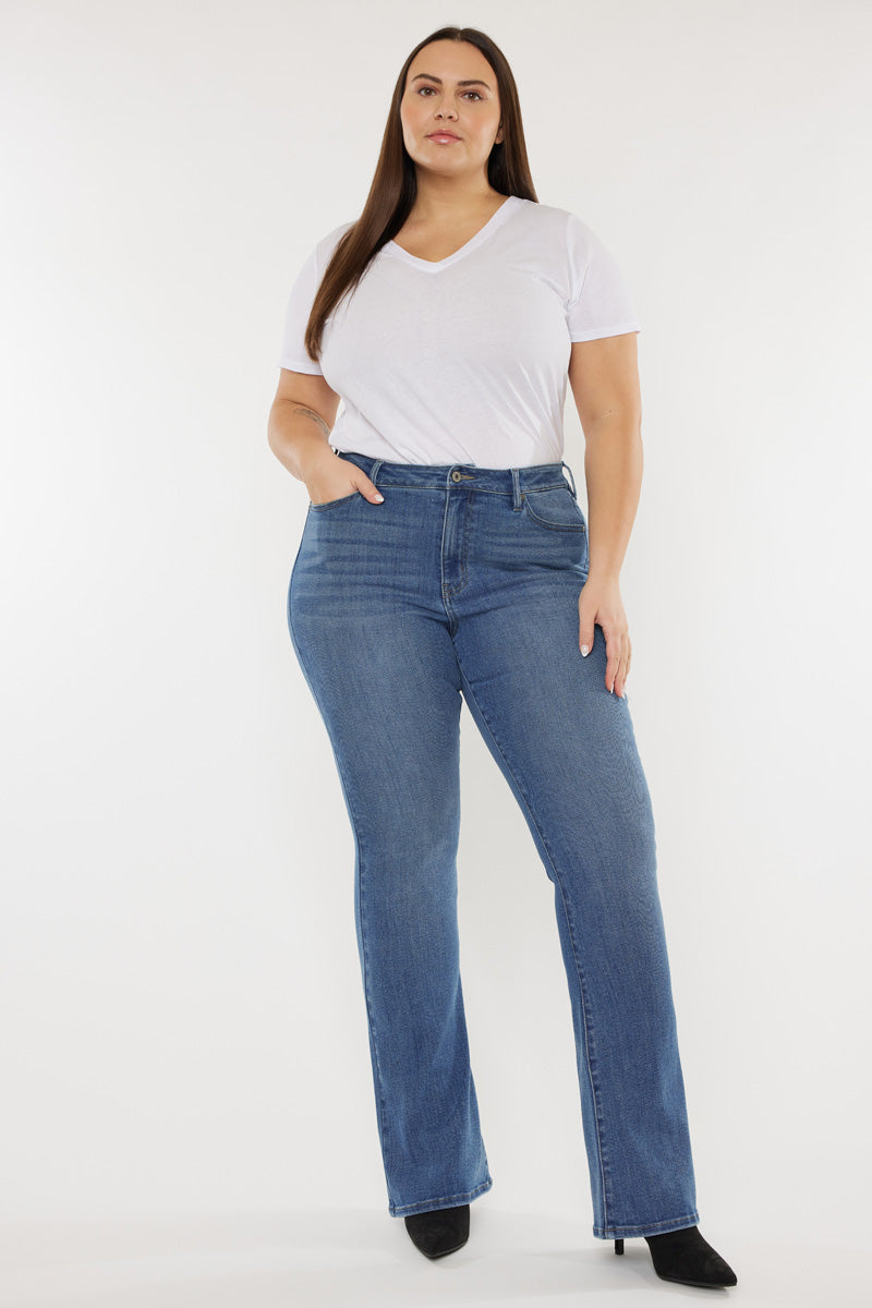 Mikali High Rise Bootcut Jeans (Plus Size) - Official Kancan USA