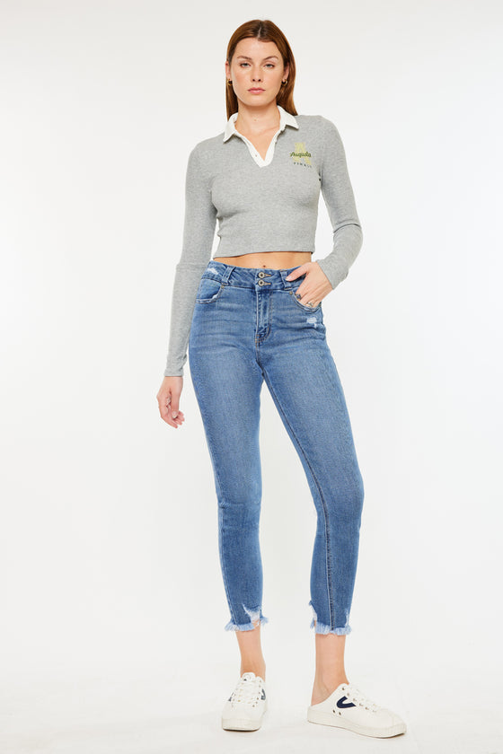 Ariana High Rise Ankle Skinny Jeans - Official Kancan USA