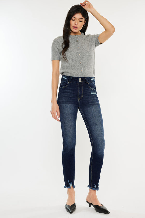 Ariana High Rise Ankle Skinny Jeans - Official Kancan USA