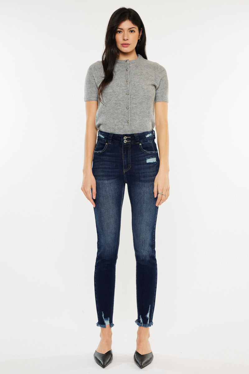 Ariana High Rise Ankle Skinny Jeans - Official Kancan USA