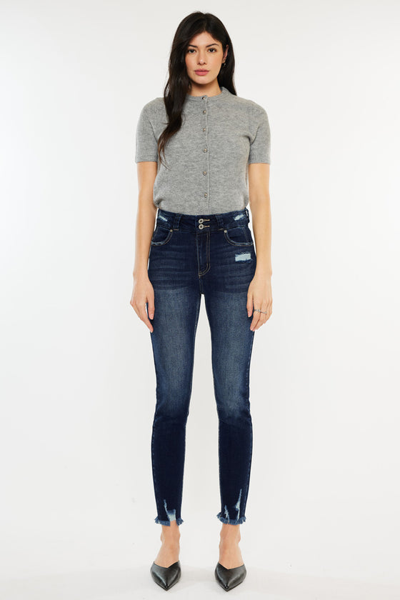 Ariana High Rise Ankle Skinny Jeans - Official Kancan USA
