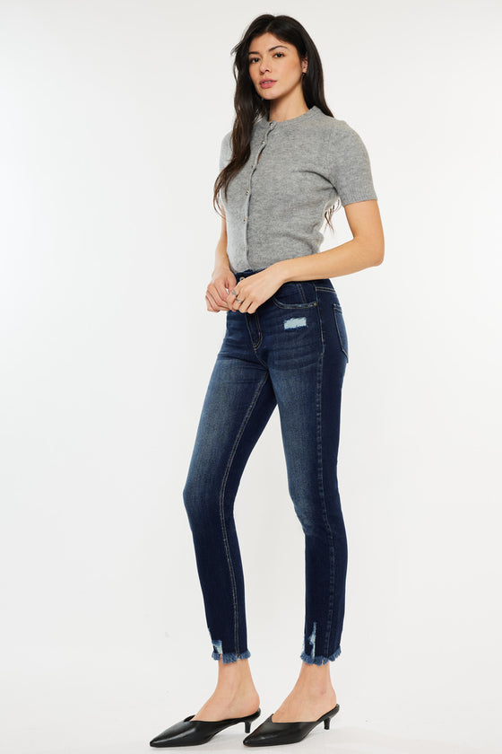 Ariana High Rise Ankle Skinny Jeans - Official Kancan USA