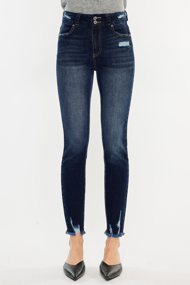 Ariana High Rise Ankle Skinny Jeans - Official Kancan USA