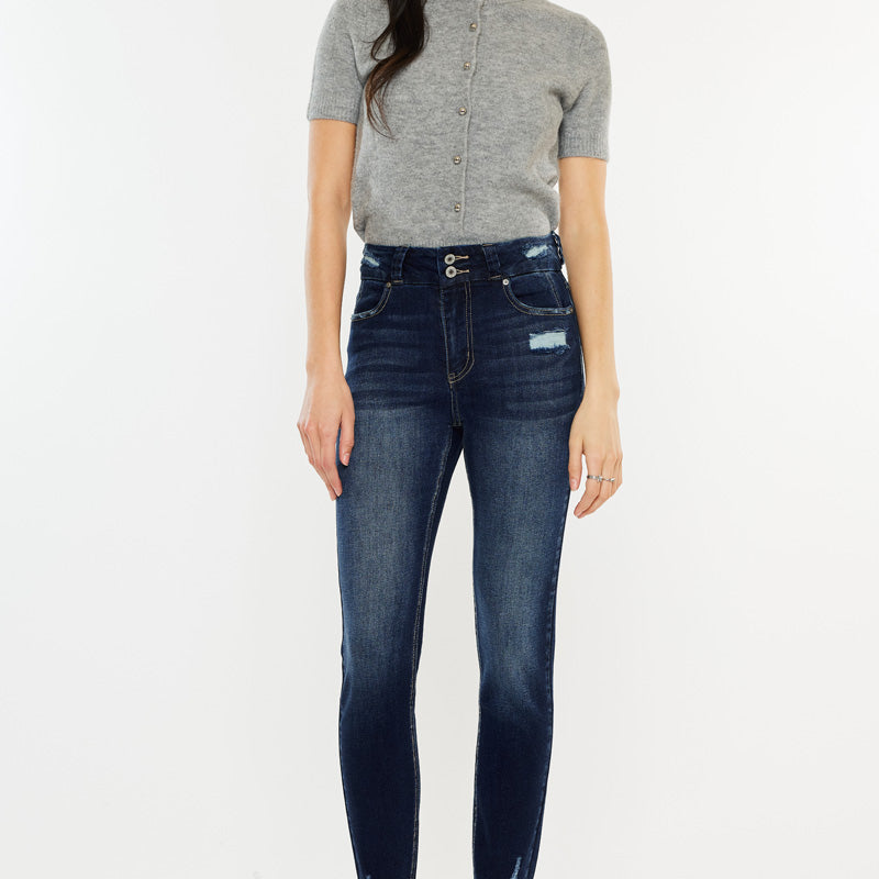 Ariana High Rise Ankle Skinny Jeans - Official Kancan USA