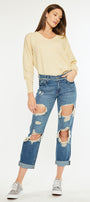 Noel Mid Rise Boyfriend Jeans - Official Kancan USA