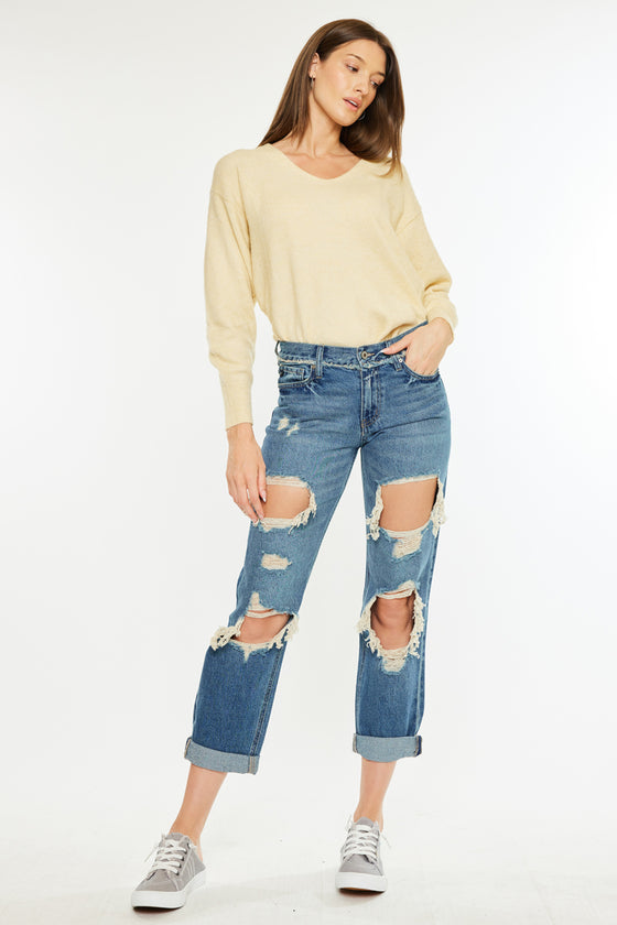 Noel Mid Rise Boyfriend Jeans - Official Kancan USA