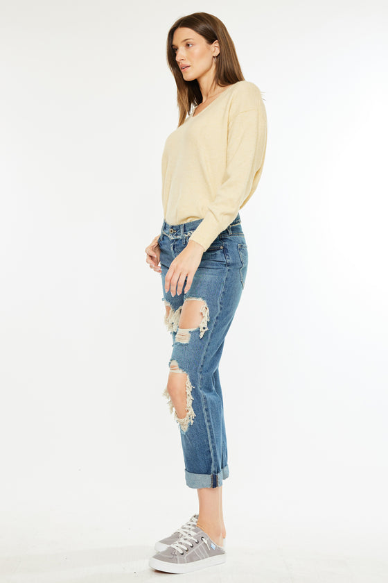 Noel Mid Rise Boyfriend Jeans - Official Kancan USA