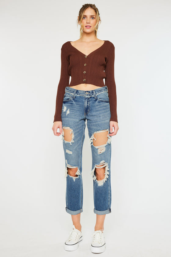 Noel Mid Rise Boyfriend Jeans - Official Kancan USA