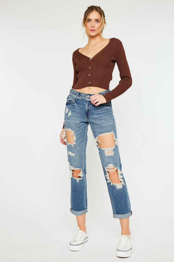 Noel Mid Rise Boyfriend Jeans - Official Kancan USA