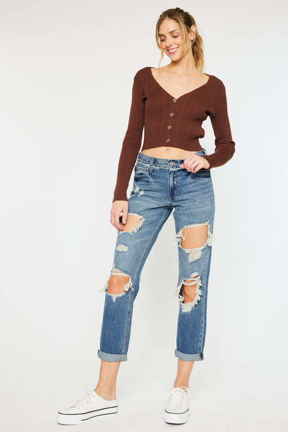 Noel Mid Rise Boyfriend Jeans - Official Kancan USA