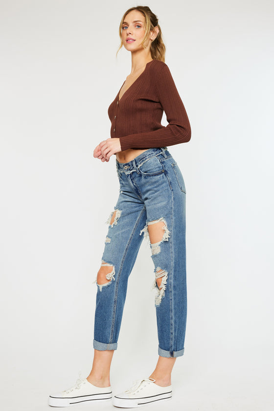 Noel Mid Rise Boyfriend Jeans - Official Kancan USA