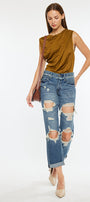 Janelle Mid Rise Boyfriend Jeans - Official Kancan USA
