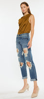Janelle Mid Rise Boyfriend Jeans - Official Kancan USA