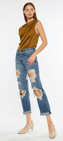 Janelle Mid Rise Boyfriend Jeans - Official Kancan USA