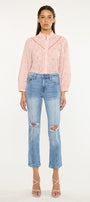 Marley High Rise Slim Straight Leg  Jeans - Official Kancan USA