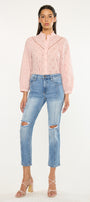 Marley High Rise Slim Straight Leg  Jeans - Official Kancan USA