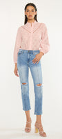 Marley High Rise Slim Straight Leg  Jeans - Official Kancan USA