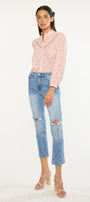 Marley High Rise Slim Straight Leg  Jeans - Official Kancan USA