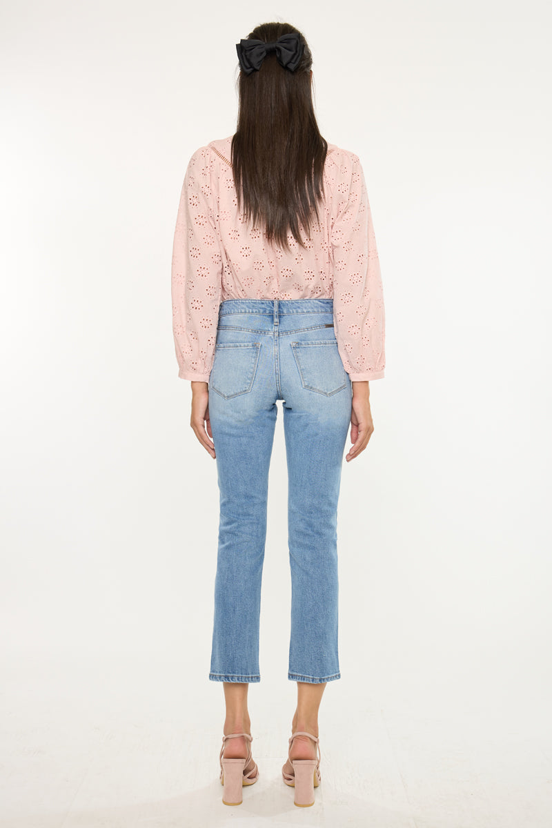 Marley High Rise Slim Straight Leg  Jeans - Official Kancan USA