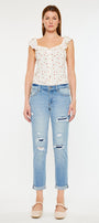 Luxanna Mid Rise Slim Boyfriend Jeans - Official Kancan USA