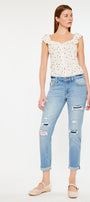 Luxanna Mid Rise Slim Boyfriend Jeans - Official Kancan USA