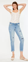 Luxanna Mid Rise Slim Boyfriend Jeans - Official Kancan USA