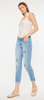 Luxanna Mid Rise Slim Boyfriend Jeans - Official Kancan USA