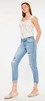 Luxanna Mid Rise Slim Boyfriend Jeans - Official Kancan USA