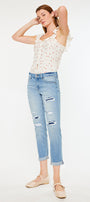 Luxanna Mid Rise Slim Boyfriend Jeans - Official Kancan USA