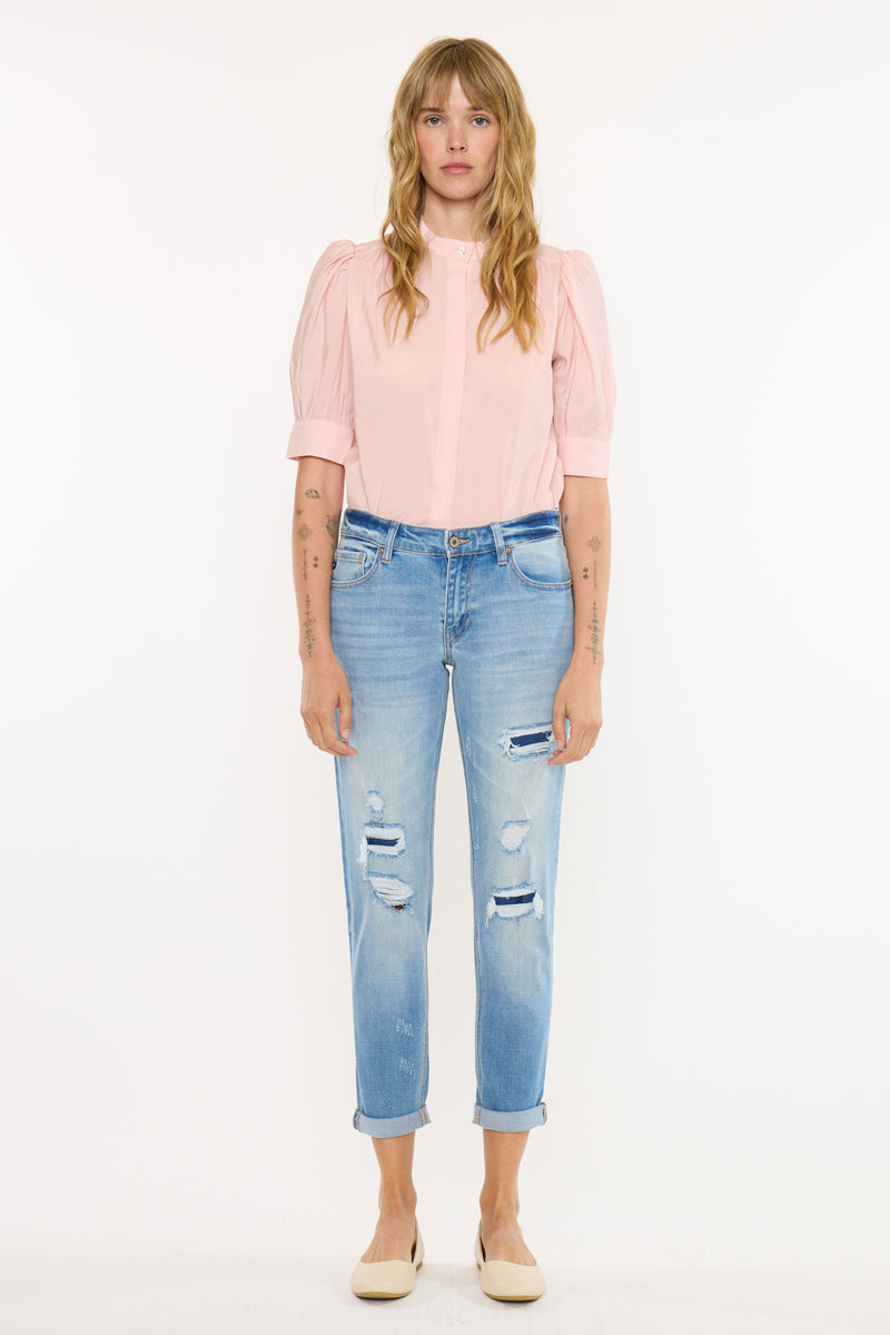 Luxanna Mid Rise Slim Boyfriend - Official Kancan USA