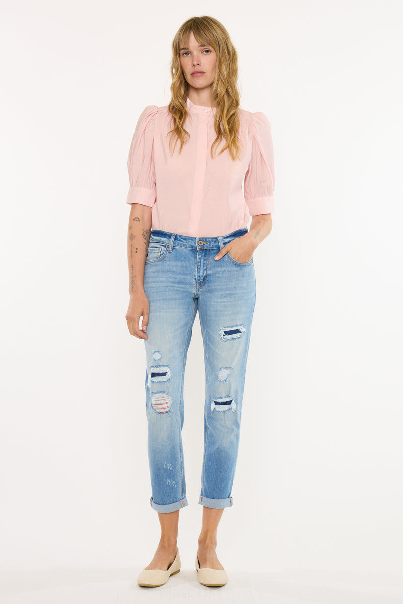 Luxanna Mid Rise Slim Boyfriend - Official Kancan USA