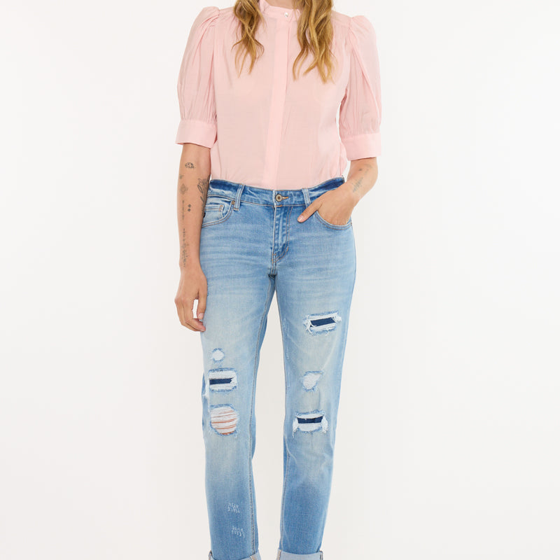 Luxanna Mid Rise Slim Boyfriend - Official Kancan USA